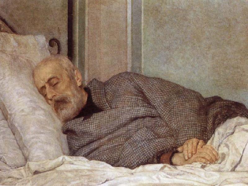 Sylvestro Lega Giuseppe Mazzini on his Death Bed Sweden oil painting art
